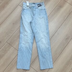 Express Light blue High Rise Modern Straight Jeans SZ 0Short NWT!